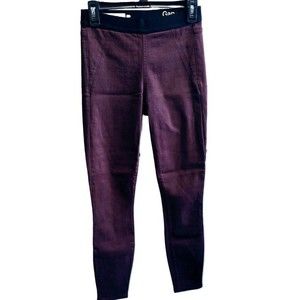 EUC GAP 1969 RESOLUTION SOFT WINE PULL-ON LEGGINGS ELASTIC WAISTBAND SIZE 26R